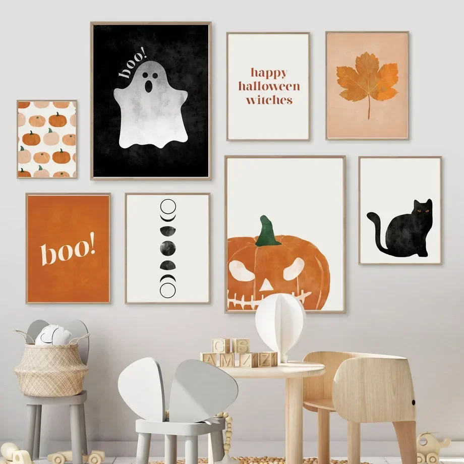 Baby Nursery Boy - Kat Halloween Soul Pumpkin Wall Art