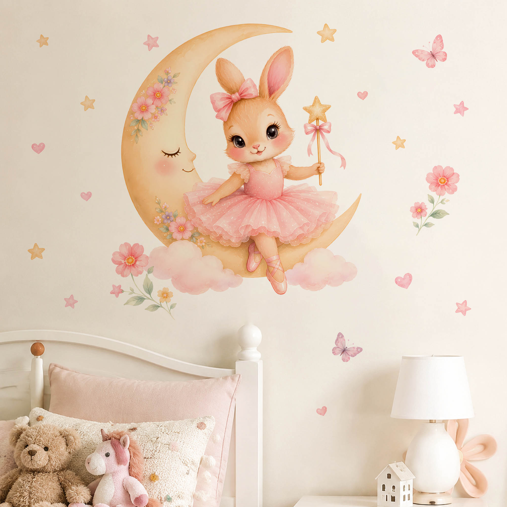 Waterverf Ballerina Konijn Maa - Baby Nursery Decor Girl recensie en prijs