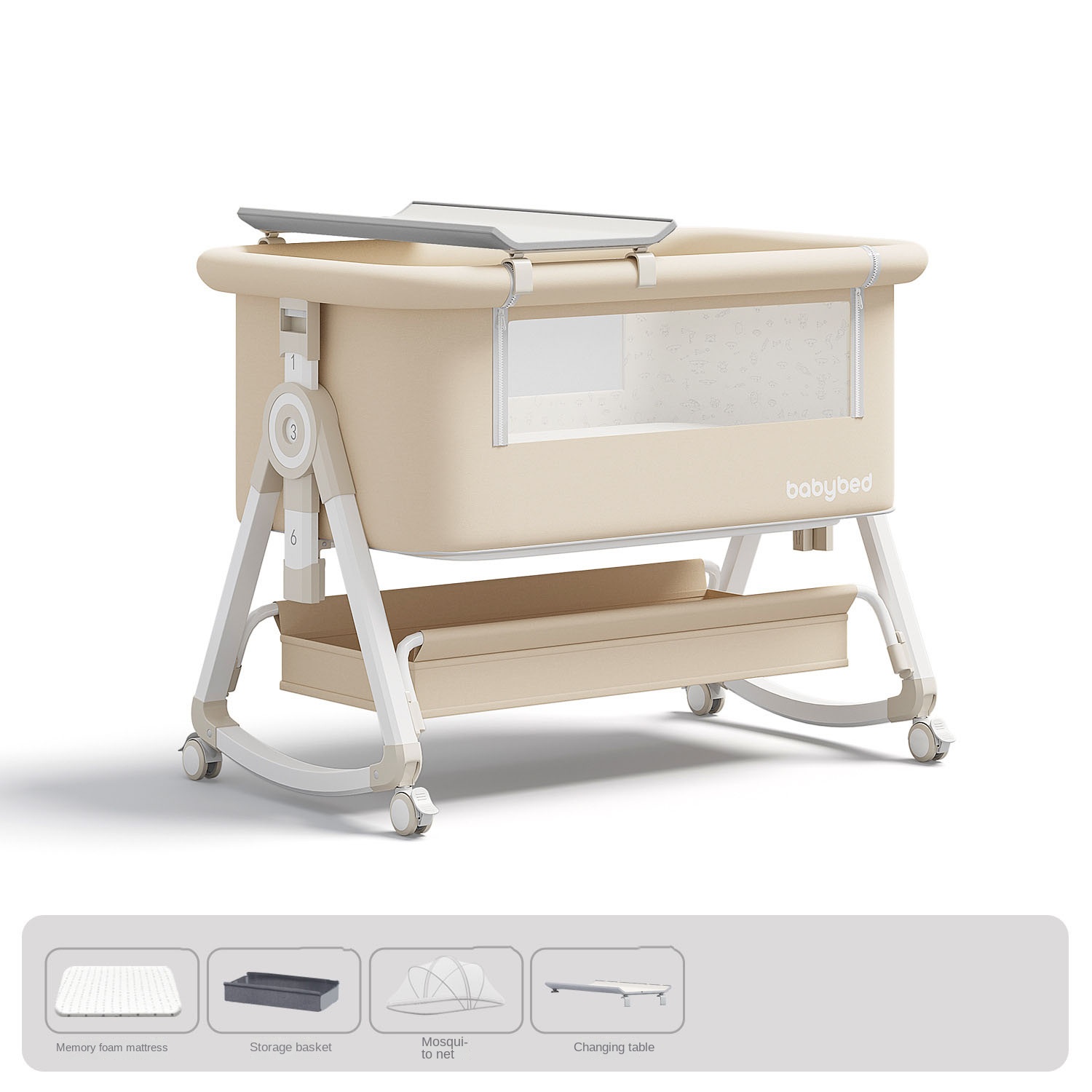 Babybedje, draagbaar en verste - Baby Nursery Trolley recensie en prijs
